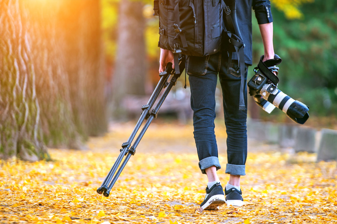 Photographer Walking