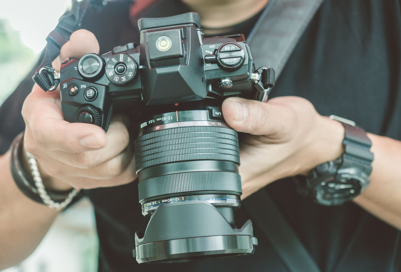 Photographer with camera