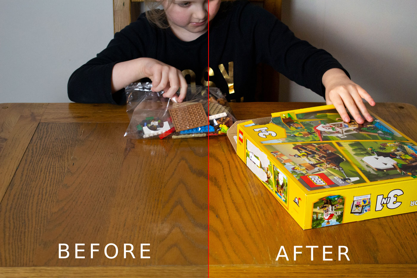 Before and after Image processing